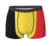 SEVEBJ Bandiera Paesi Bassi Uomini Traspirante Boxer Slip Soft Shorts Confortevole Biancheria Intima, Bandiera del Belgio 21, S