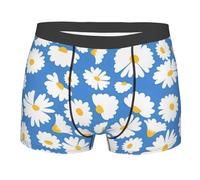 SEVEBJ Blue Daisy Flowers Boxer da uomo traspirante elasticizzato biancheria intima novità tronco biancheria intima, Stile 1, M