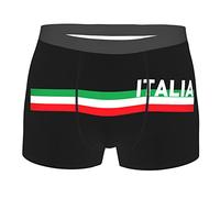 SEVEBJ Boxer da uomo con bandiera del Canada, traspirante, elasticizzato, con custodia, per uomini e giovani, Italia Italia Bandiera Italiana, L