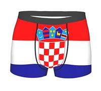 SEVEBJ Boxer da uomo con bandiera di Porto Rico, traspirante, elasticizzato, con custodia, per uomini e ragazzi, Bandiera Croata, S