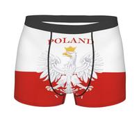 SEVEBJ Boxer da uomo con bandiera polacca Polonia Polska, traspirante, elasticizzato, biancheria intima, Stile 1, M