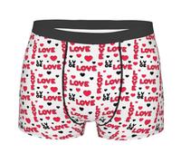 SEVEBJ Boxer da uomo con cuori innamorati di San Valentino, traspiranti, elasticizzati, biancheria intima, Stile 1, M