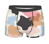 SEVEBJ Boxer da uomo con motivo a mucca, traspirante, elasticizzato, biancheria intima, Stile 1, M