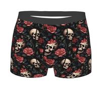 SEVEBJ Boxer da uomo con teschio, traspirante, elasticizzato, biancheria intima, Stile 1, M