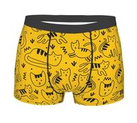 SEVEBJ Boxer da uomo in bianco e nero ragnatela traspirante elasticizzato biancheria intima novità tronco biancheria intima, Stile 8, L