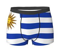 SEVEBJ Boxer traspirante da uomo con bandiera estone slip morbidi biancheria intima comoda, Bandiera Uruguay 18, S
