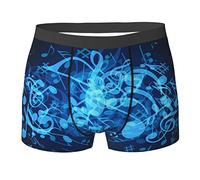 SEVEBJ Boxer traspirante da uomo con note musicali, pantaloncini morbidi, biancheria intima comoda, Nota musicale 1, M