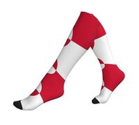 SEVEBJ Calzini a compressione con bandiera della Groenlandia per uomini e donne, calzini a compressione per corsa, viaggi e uso quotidiano, 3 neri, 1 nero, Taglia unica