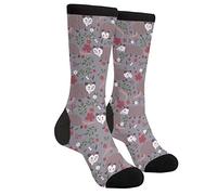 SEVEBJ Casual Divertente Funky Novità Calzini Per Uomo Donna Carino Cartoon Opossum Opossum Foglia Fiori Lasciare, Come nella foto, Taglia unica