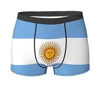 SEVEBJ Danimarca Bandiera Uomini Traspirante Boxer Slip Soft Shorts Confortevole Biancheria Intima, Bandiera Argentina 18, S