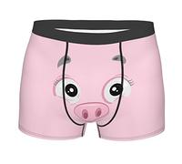 SEVEBJ Divertente Babbo Natale Uomo Boxer Slip Mutande Pantaloncini Biancheria Intima Per Uomo Fidanzato, Maiale Rosa, S