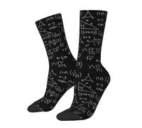 SEVEBJ Math Formule Lavagna Calzini Per Le Donne Degli Uomini Morbido Novità Crew Calzini Calzini Atletici Divertente Pazzo Vestito Calzini Vuoto Excel Foglio, Lavagna formule matematiche, Taglia