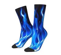 SEVEBJ Math Formule Lavagna Calzini Per Le Donne Degli Uomini Morbido Novità Crew Calzini Calzini Atletici Divertente Pazzo Vestito Calzini Vuoto Excel Foglio, Fiamma blu., Taglia unica
