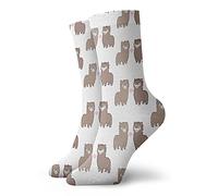 SEVEBJ My Uncle Is Single Performance Calzini da corsa Comfort Sox Light Bobbysocks Sox Basset Hound Dog, Llama Love Alpaca, Taglia unica