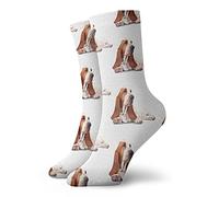 SEVEBJ My Uncle Is Single Performance Calzini da corsa Comfort Sox Light Bobbysocks Sox Basset Hound Dog, Basset Hound Dog, Taglia unica