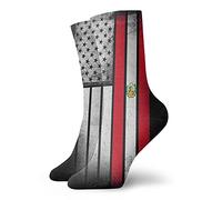 SEVEBJ My Uncle Is Single Performance Calzini da corsa Comfort Sox Light Bobbysocks Sox Basset Hound Dog, Bandiera americana peruviana, Taglia unica