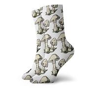 SEVEBJ My Uncle Is Single Performance Calzini da corsa Comfort Sox Light Bobbysocks Sox Basset Hound Dog, Funghi Colorati, Taglia unica
