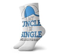 SEVEBJ My Uncle Is Single Performance Calzini da corsa Comfort Sox Light Bobbysocks Sox Basset Hound Dog, Mio zio è single, Taglia unica
