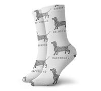 SEVEBJ My Uncle Is Single Performance Calzini da corsa Comfort Sox Light Bobbysocks Sox Basset Hound Dog, Bassotto Doxen Weiner Words Art, Taglia unica