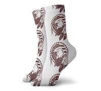 SEVEBJ My Uncle Is Single Performance Calzini da corsa Comfort Sox Light Bobbysocks Sox Basset Hound Dog, Simboli nativi americani Aquila, Taglia unica