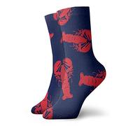SEVEBJ My Uncle Is Single Performance Calzini da corsa Comfort Sox Light Bobbysocks Sox Basset Hound Dog, Aragosta rossa., Taglia unica
