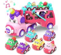seveclotree Giochi Bambini 2 3 4 Anni,7 in 1 Camion Giocattolo con Suoni e Luci,Unicorno Giocattolo Regalo Bambina 1-6 Anni,Giocattoli Bambina 2 3 4 5 anni