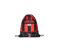 Seven - Sacca Zaino -A.C. MILAN Calcio - PATH OF VICTORY, Nero Rosso - Zaino con Chiusura Coulisse - Sacca EASY BAG Sport - Zaino Sport Bambino