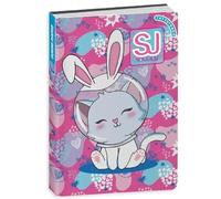 SEVEN. Agneda compatibile con DIARIO SCUOLA 20x15cm SJ Animal girl Coniglio 2024-2025 + omaggio portachiave pailettes e penna multicolore