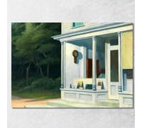 Seven Am Sette del Mattino Edward Hopper, eho37 Quadro Stampato su Tela Fine Art, Intelaiato Pronto da Appendere, assemblato a Mano, 50x70 cm