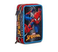 Astuccio Scuola 3 Zip Spiderman Seven Junior Portapenne Matite Multiscomparto