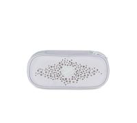 Seven Astuccio oval round plus glitzycute - celeste con brillantini