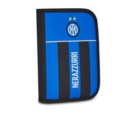 Seven Astuccio Scuola 1 Zip Inter, Nero Azzurro, Portapenne Mono Scomparto Completo di Matite, Pennarelli, per Bambino, Asilo, calcio