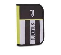 Seven Astuccio Scuola 1 Zip Juventus,Bianco Nero, Portapenne Mono Scomparto Completo di Matite, Pennarelli, per Bambino, Asilo, Calcio