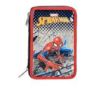 Seven Astuccio Scuola 3 Scomparti, SPIDER-MAN - WEBBED WONDER, Blu Rosso - Portapenne Multi Scomparto Con Matite, Penne e Colori