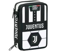 Seven Astuccio scuola 3 Zip con corredo Juventus bianco e nero