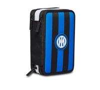Seven Astuccio Scuola 3 Zip INTER, Blu e Nero, Triplo Scomparto Accessoriato Con Matite, Penne e Pennarelli, Accessori Scuola, Accessori Zaini, Scuola & Tempo Libero, Bambini e Ragazzi