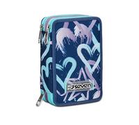 Astuccio 3 zip completo Scuola Seven Crystal Purple - Nuova Collezione 2024/2025