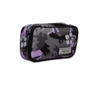 Seven – Astuccio rettangolare Quick Case Seven – Zip – Freethink Girl – Grigio/Viola