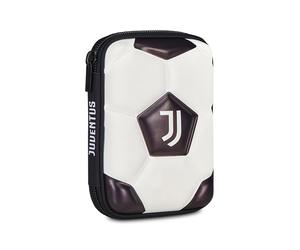 Seven Astuccio Scuola Quick Case 3D Juventus, Bianco, Astuccio con scocca 3D, Apertura con zip, Accessori Zaino, Scuola elementare e media, Bambini e ragazzi, Calcio, Prodotto ufficiale