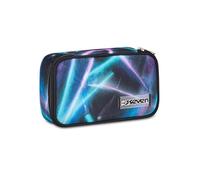 Seven Astuccio Scuola Quick Case FREETHINK, Blu, Portapenne Rettangolare Attrezzato, Spazioso, 45 pezzi, Completo di matite, Penne e colori, Scuola elementare e media, Bambina, Ragazza, Tempo libero