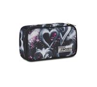 Seven Astuccio Scuola Quick Case FREETHINK, Grigio, Portapenne Rettangolare Attrezzato, Spazioso, 45 pezzi, Completo di matite, Penne e colori, Scuola elementare e media, Bambina, Ragazza,Tempo libero