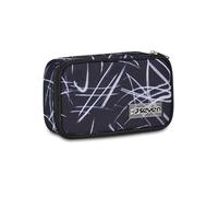Seven Astuccio Scuola Quick Case FREETHINK, Nero, Portapenne Rettangolare Attrezzato, Spazioso, 45 pezzi, Completo di matite, Penne e colori, Scuola elementare e media, Bambini, Ragazzi, Tempo libero