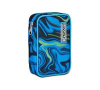 Seven Astuccio Scuola Speed Case, Blu Verde Nero, Multi-Shade Boy, Portapenne Mono Scomparto Con Plance Amovibili e Penne, Matite, Colori, Accessori Zaino, Elementari, Medie, Bambino