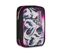 Seven Astuccio Scuola Speed Case PLUMPY LINE GIRL, Nero, Portapenne monoscomparto attrezzato, 44 pezzi, Planche amovibili, Accessori Zaino, Scuola elementare e media, Bambina, Ragazza