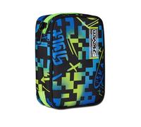 Seven Astuccio Scuola Speed Pad, Blu, Portapenne Mono Scomparto con Plance Amovibili, Completo Di Penne, Matite, Colori, Accessori Zaino, Scuola Elementare, Bambino