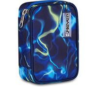 Seven Astuccio Scuola Speed Pad Plus ELECTRICVIBE BOY, Blu, Portapenne attrezzato, 45 pezzi, Planche amovibili, Tasca interna per cancelleria, Accessori Zaino, Scuola elementare e media, Bambino