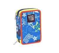 Seven Astuccio Yub Flashy Sign 3 Zip Celeste Completo 45 Pezzi 30B302500