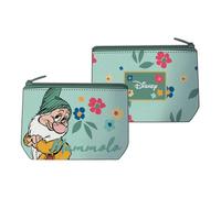 Seven BIANCANEVE E I 7 NANI Scuola Portamonete Con Chiusura Zip, Verde, Scomparto Monete, Accessorio Bambina e Ragazza