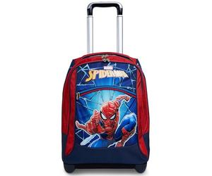 Seven BIG TROLLEY SPIDER-MAN WALL CRAWLER, Doppio Scomparto, Carrello fisso, Tasche multifunzione, Per bambini e ragazzi, Scuola elementare, Viaggi e tempo libero, Idea regalo