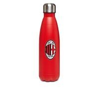 Seven Borraccia AC MILAN Calcio, Rosso Nero - Borraccia Termica in Acciaio Inox Interno Esterno, Mantenimento Temperatura fino a 24h - Scuola e Viaggio